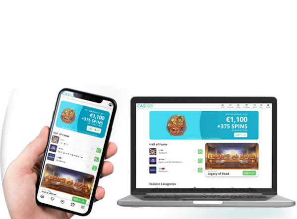Casigo screens on desktop and mobile